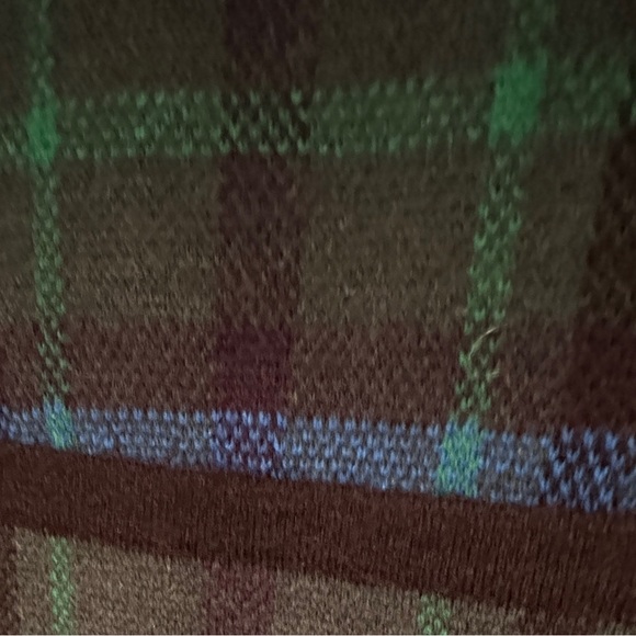 NWT Talbots Wool Blend Plaid Open Front Long Cardigan Sweater Jacket Size L - Picture 9 of 12